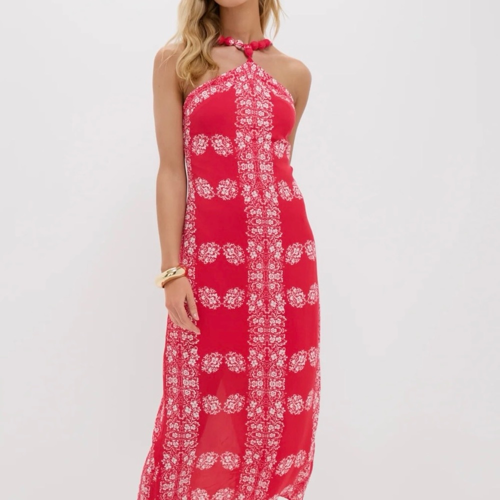 Tuckernuck Red and White Midi Dress